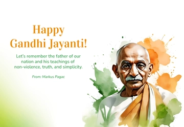 Free Happy Gandhi Jayanti Template to Edit Online