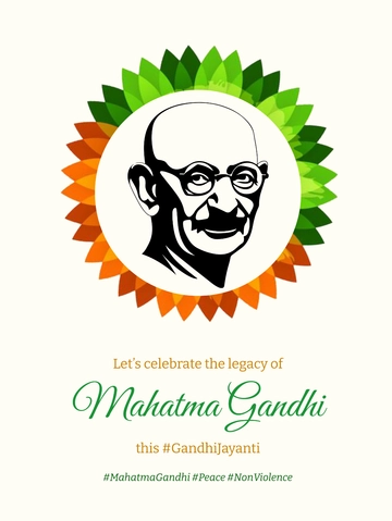 Free Gandhi Jayanti Social Media Post Template to Edit Online