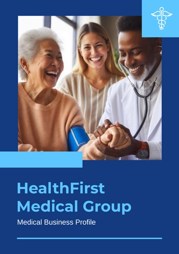 Free Medical Business Profile  Template to Edit Online