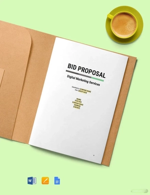 Construction Marketing Bid Proposal Template
