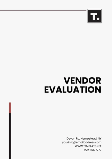 Free Vendor Evaluation Template to Edit Online | Template.net
