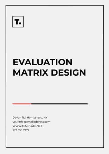 Free Evaluation Matrix Design Template to Edit Online | Template.net