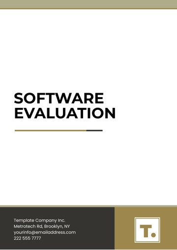 Free Software Evaluation Template to Edit Online