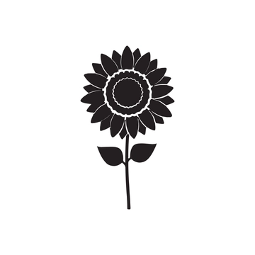 Free Sunflower Silhouette Clipart to Edit Online