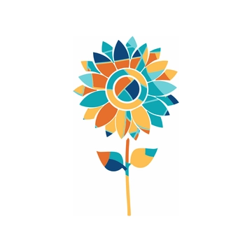 Free Abstract Sunflower Clipart to Edit Online