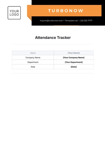 Free Attendance Tracker Format Template to Edit Online