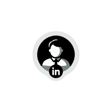 Free Black & White LinkedIn Clipart to Edit Online