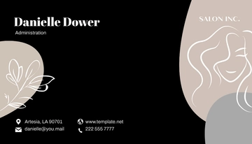 Free Salon Business Card Template to Edit Online