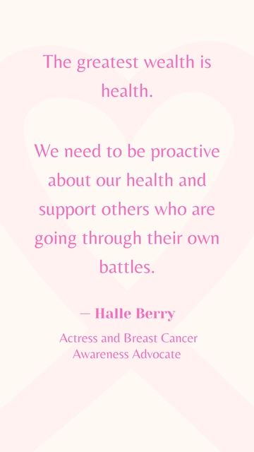 Free Breast Cancer Awareness Month Quote Template to Edit Online