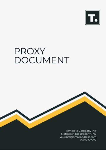 Free Simple Proxy Document Template to Edit Online