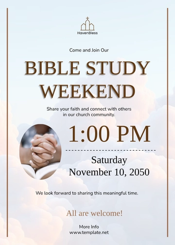 Free Church Invitation Card Template to Edit Online