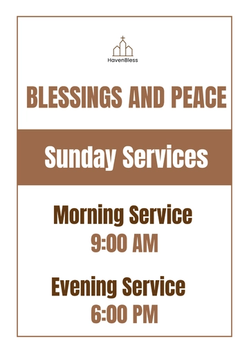 Free Church Sign Template to Edit Online