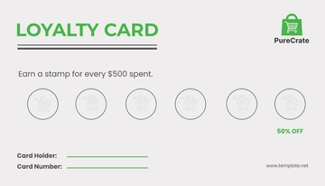Free Grocery Store Loyalty Card Template to Edit Online