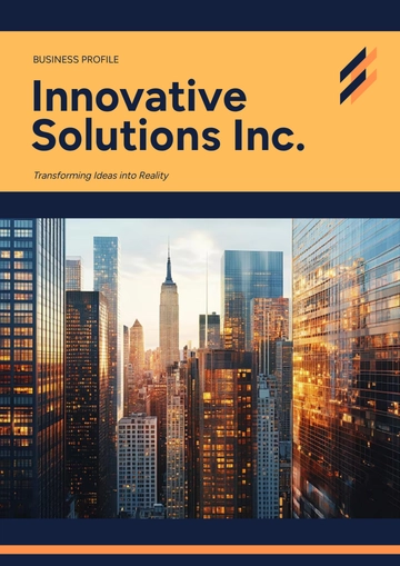 Free Business Profile Cover Page Template to Edit Online