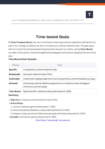 Free Time-bound Goals Template to Edit Online