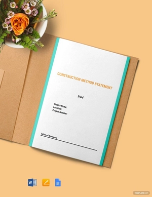 Construction Method Statement Template
