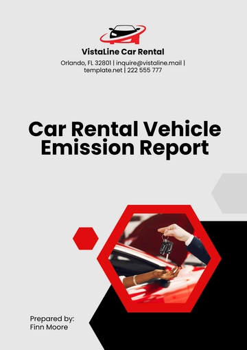 Free Car Rental Vehicle Emission Report Template to Edit Online