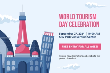 Free World Tourism Day Celebration Banner Template to Edit Online