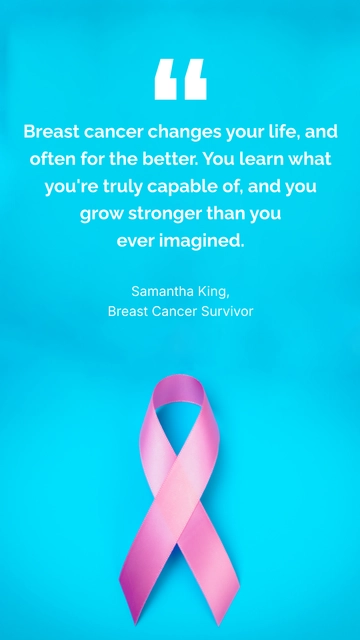 Free Hopeful Breast Cancer Awareness Month Quote Template to Edit Online