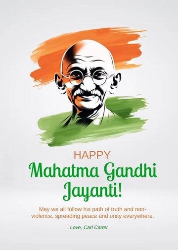 Free Happy Mahatma Gandhi Jayanti Template to Edit Online