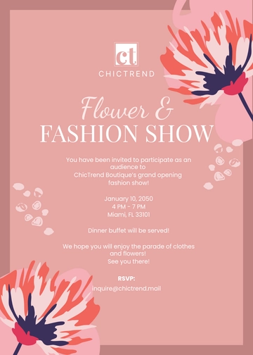 Free Boutique Invitation Template to Edit Online