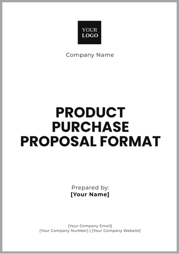 Free Product Purchase Proposal Format Template to Edit Online