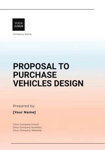 Free Proposal to Purchase Vehicles Design Template to Edit Online
