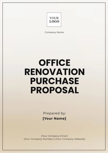 Free Office Renovation Purchase Proposal Template to Edit Online