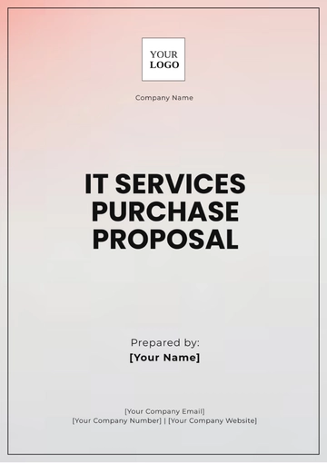 Free IT Services Purchase Proposal Template to Edit Online