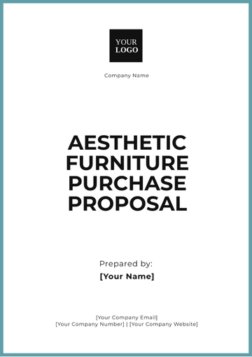 Free Aesthetic Furniture Purchase Proposal Template to Edit Online