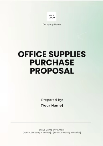 Free Office Supplies Purchase Proposal Template to Edit Online