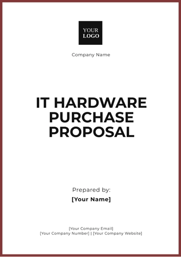 Free IT Hardware Purchase Proposal Template to Edit Online