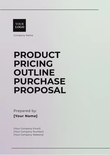 Free Product Pricing Outline Purchase Proposal Template to Edit Online