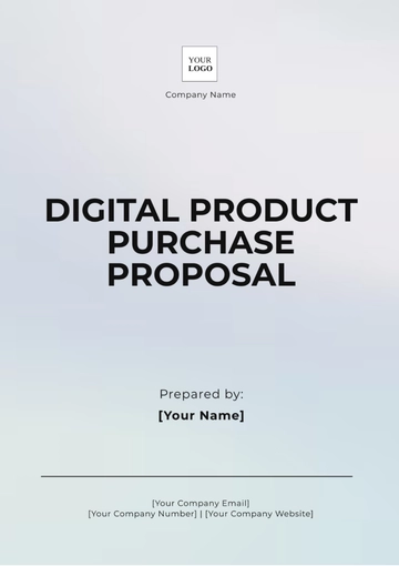 Free Digital Product Purchase Proposal Template to Edit Online