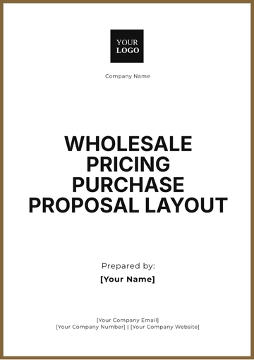 Free Wholesale Pricing Purchase Proposal Layout Template to Edit Online