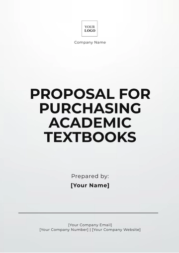 Free Proposal for Purchasing Academic Textbooks Template to Edit Online