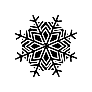 Free Snowflake Silhouette Clipart to Edit Online