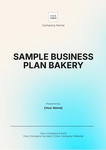 Free Sample Business Plan Bakery Template to Edit Online