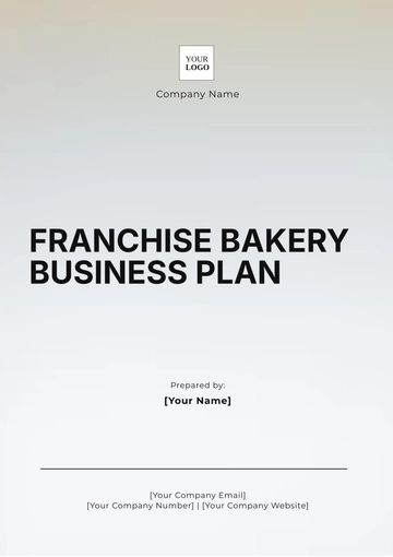 Free Franchise Bakery Business Plan Template to Edit Online