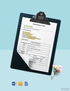Construction Training Request Form Template