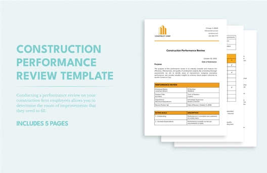 Construction Performance Review Template