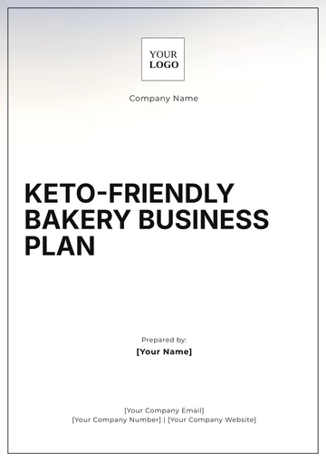 Free Keto-Friendly Bakery Business Plan Template to Edit Online