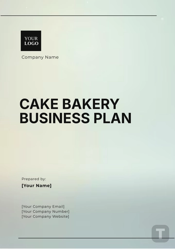Free Cake Bakery Business Plan Template to Edit Online