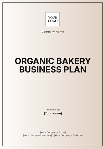 Free Organic Bakery Business Plan Template to Edit Online