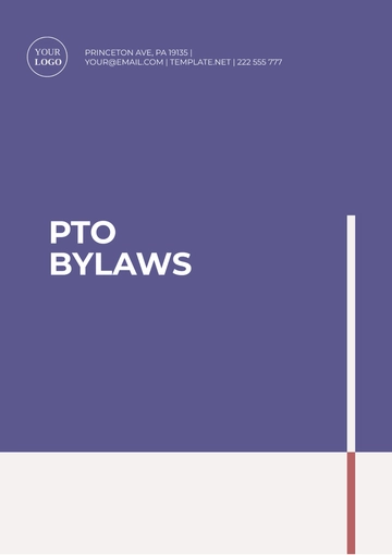 Free PTO Bylaws Template to Edit Online