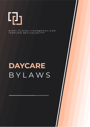 Free Daycare Bylaws Template to Edit Online
