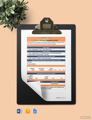 Basic Incident Report Template