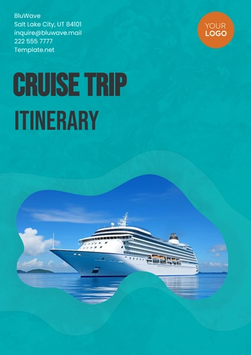 Free Cruise Trip Itinerary Design Template to Edit Online