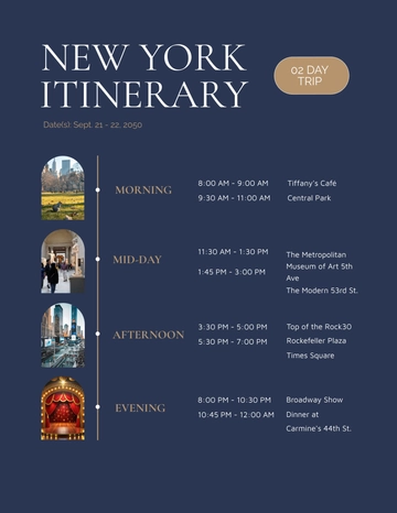 Free Minimalist Itinerary Template to Edit Online