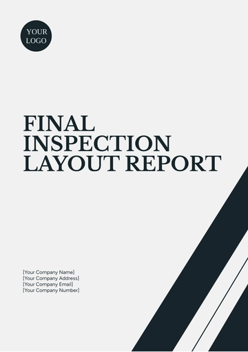 Free Final Inspection Layout Report Template to Edit Online
